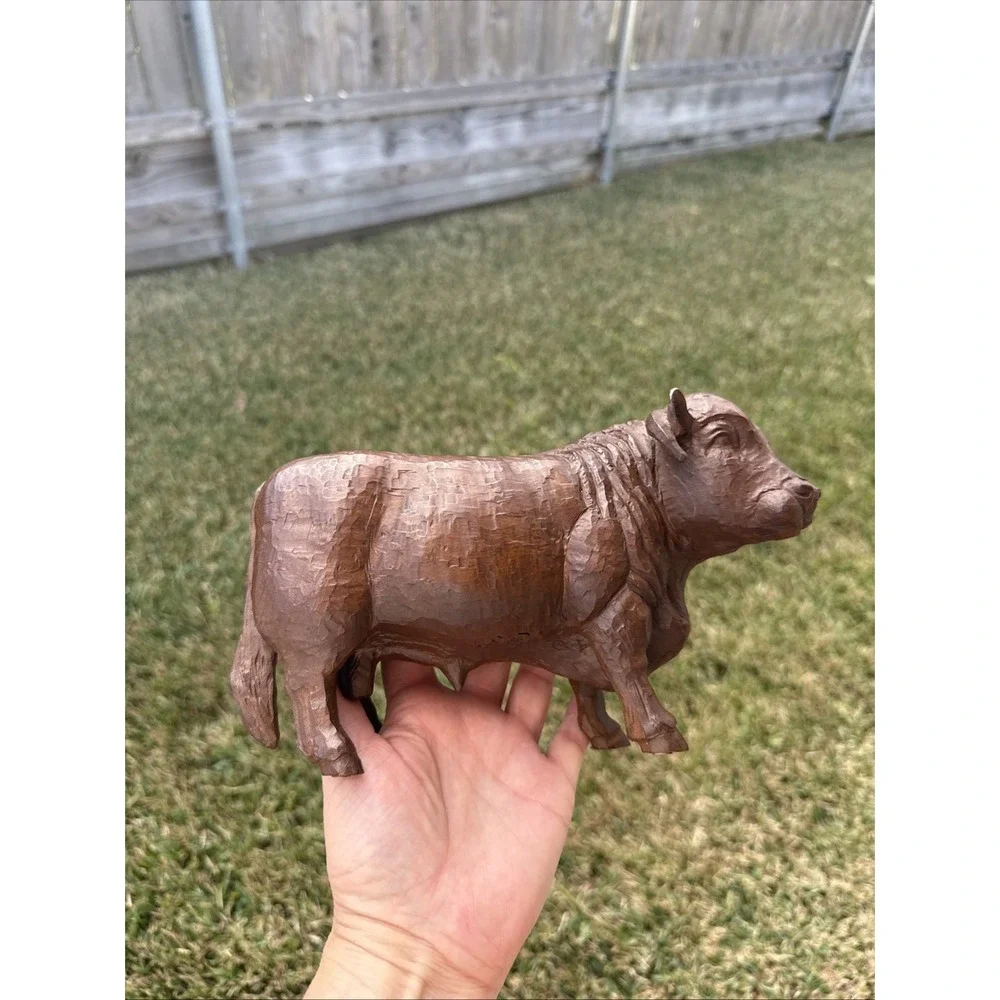 RED MILL BULL FIGURINE VERY DETAILED & SIGNED- MUST SEE